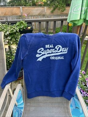 Superdry Men's Royal Blue 'Real SuperDry Original' Crewneck Sweatshirt